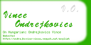 vince ondrejkovics business card